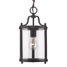  1157-M1L BLK - Payton Mini Pendant in Matte Black with Clear Glass